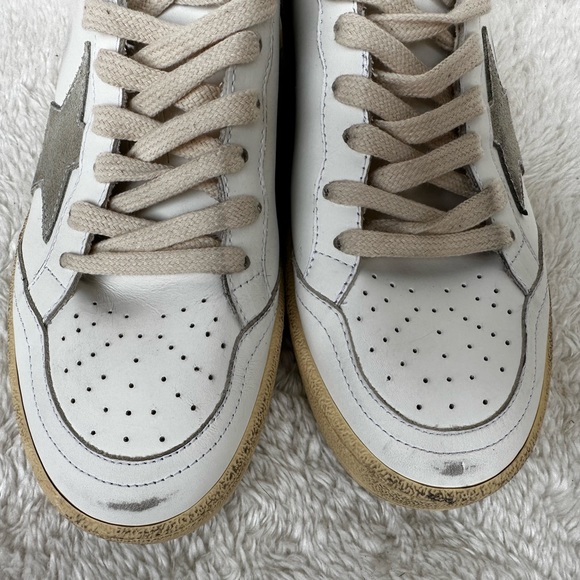 New Golden Goose Ball Star White/Ice/Silver Sneakers Size 38 - Picture 7 of 10